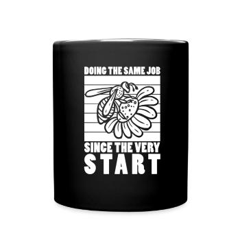 Jardinier amateur jardin abeilles de jardin - Mug uni - noir - Devant