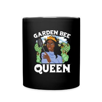 Jardinier amateur reine des abeilles de jardin - Mug uni - noir - Devant
