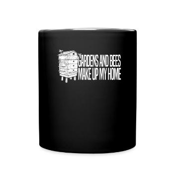 Jardinier amateur jardin abeilles de jardin - Mug uni - noir - Devant