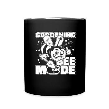 Jardinier amateur jardin abeilles de jardin - Mug uni - noir - Devant