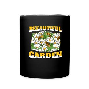Jardinier amateur jardin abeilles de jardin - Mug uni - noir - Devant