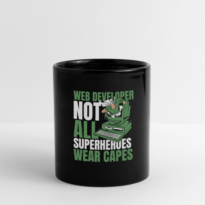 Web Developer Web Developer Superhero Full Colour Mug