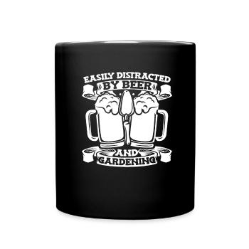 Hobby Gardener Garden Funny Garden Beer - Full Colour Mug - black - Front