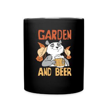 Hobby Gardener Garden Panda Garden Bière - Mug uni - noir - Devant