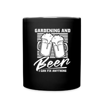 Hobby jardinier jardin bière de jardin - Mug uni - noir - Devant