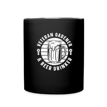 Hobby Gardener Garden Funny Garden Beer - Full Colour Mug - black - Front