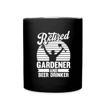 Hobby jardinier jardin bière de jardin - Mug uni - noir - Devant