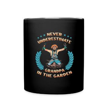Hobbygärtner Garten Großvater Garten Opa - Tasse einfarbig - Schwarz - Vorne