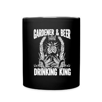 Hobby Gardener Garden King Garden Bière - Mug uni - noir - Devant