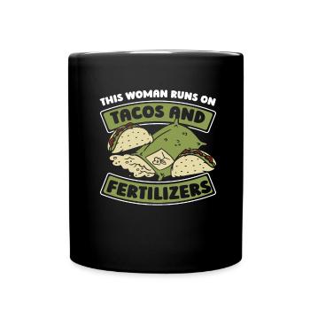 Hobby Gardener Garden Funny Garden Tacos - Full Colour Mug - black - Front