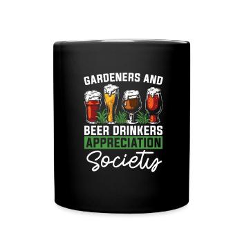 Hobbygärtner Garten Gesellschaft Garten Bier - Tasse einfarbig - Schwarz - Vorne