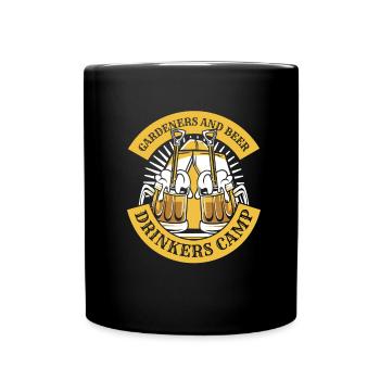 Hobbygärtner Garten Lager Garten Bier - Tasse einfarbig - Schwarz - Vorne