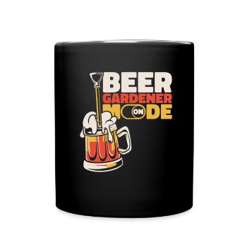 Hobbygärtner Garten Modus An Garten Bier - Tasse einfarbig - Schwarz - Vorne