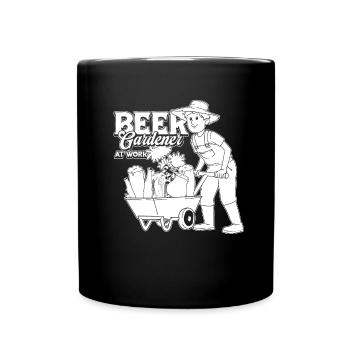 Hobby jardinier jardin bière de jardin - Mug uni - noir - Devant