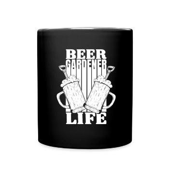 Hobby jardinier jardin bière de jardin - Mug uni - noir - Devant