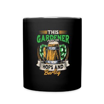 Hobby jardinier houblon de jardin bière de jardin - Mug uni - noir - Devant