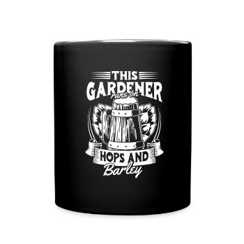 Hobby jardinier houblon de jardin bière de jardin - Mug uni - noir - Devant