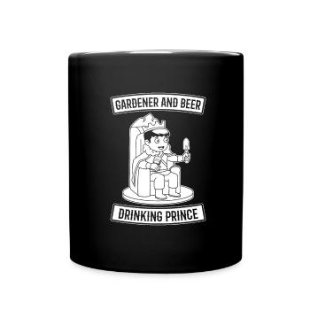 Hobby Gardener Garden Funny Garden Beer - Full Colour Mug - black - Front