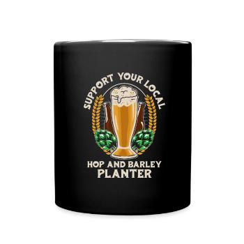 Hobby jardinier houblon de jardin bière de jardin - Mug uni - noir - Devant