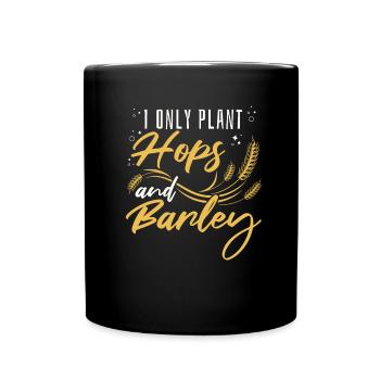 Hobbygärtner Garten Gerste Garten Bier - Tasse einfarbig - Schwarz - Vorne