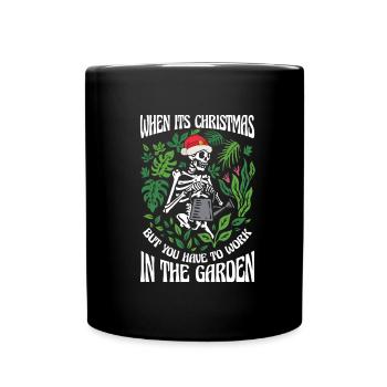 Hobby Gardener Garden Skeleton Garden Noël - Mug uni - noir - Devant