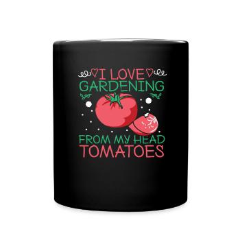 Hobby Gardener Garden Tomatoes Garden Christmas - Full Colour Mug - black - Front