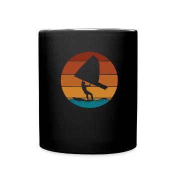 Wing Surf Wing Foil Cool Flügelbrandung - Full Colour Mug - black - Front