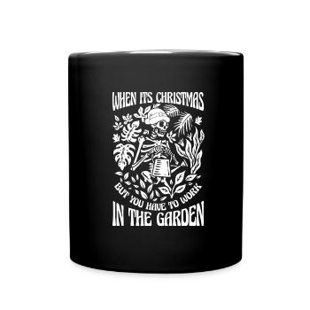 Hobby Gardener Garden Skeleton Garden Noël - Mug uni - noir - Devant
