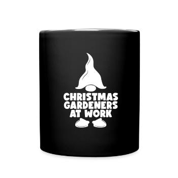 Hobbygärtner Garten Weihnachten Im Garten - Tasse einfarbig - Schwarz - Vorne