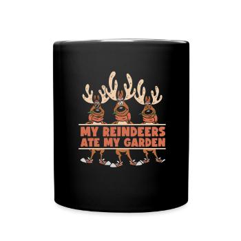 Hobby Gardener Garden Reindeer Garden Noël - Mug uni - noir - Devant