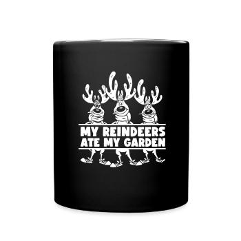 Hobby Gardener Garden Reindeer Garden Noël - Mug uni - noir - Devant