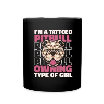 Pitbull Girl Pitbull Ban - Mug uni - noir - Devant