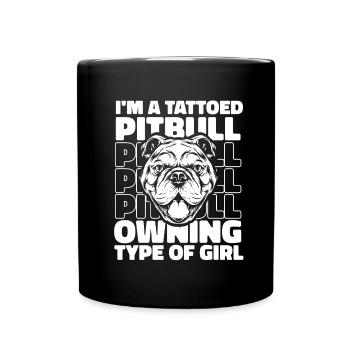 Pitbull Tattooed Pitbull Ban - Mug uni - noir - Devant