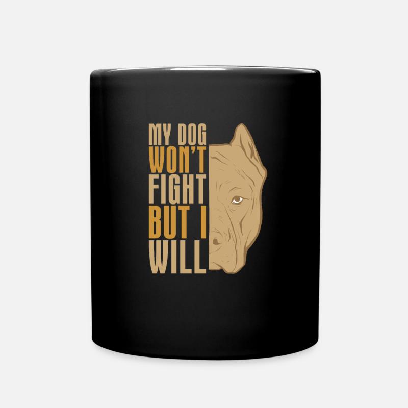 Pitbull Pitbull Verbot - Tasse einfarbig - Schwarz