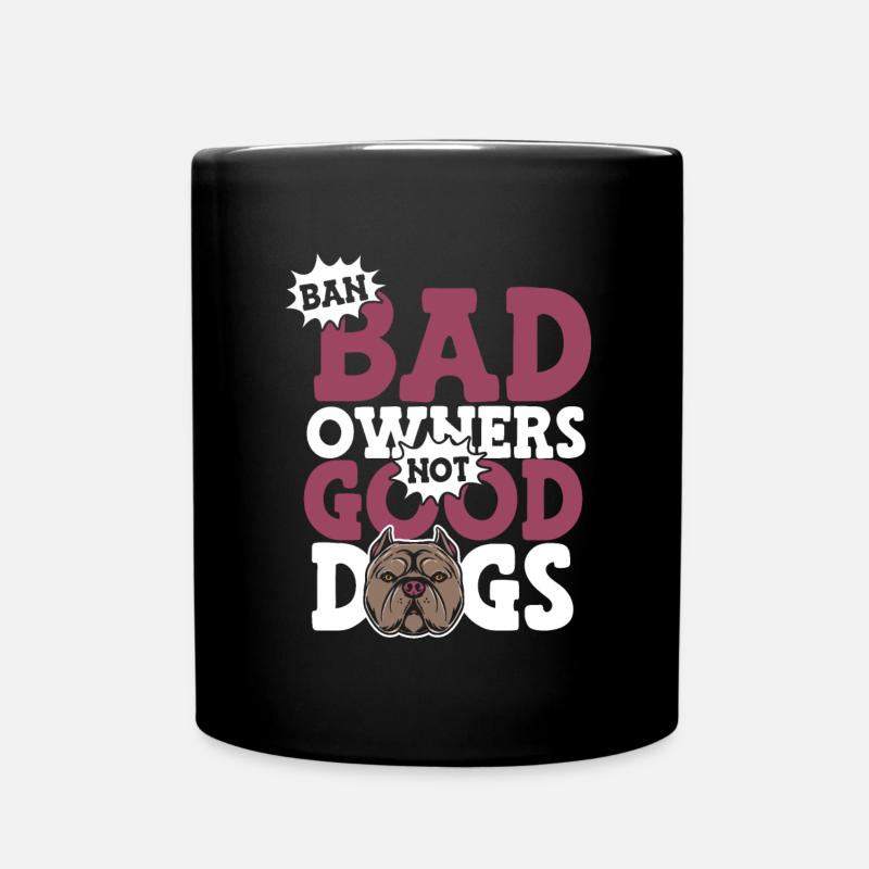 Pitbull Pitbull Verbot - Tasse einfarbig - Schwarz
