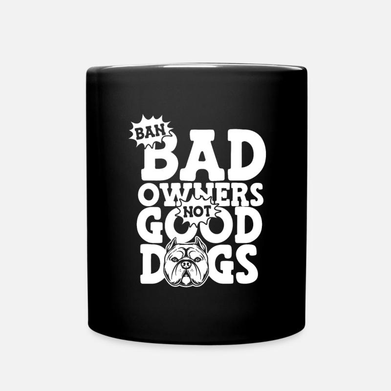 Pitbull Pitbull Verbot - Tasse einfarbig - Schwarz