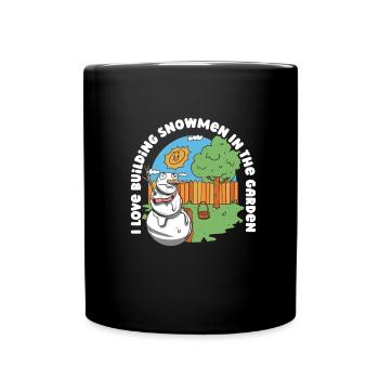 Hobbygärtner Garten Lustig Weihnachten Im Garten - Tasse einfarbig - Schwarz - Vorne