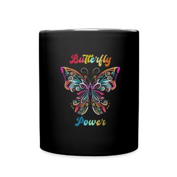 Hobby gardeners garden garden butterflies - Full Colour Mug - black - Front