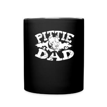Pitbull Vater Pitbull Verbot Pittie Dad - Tasse einfarbig - Schwarz - Vorne