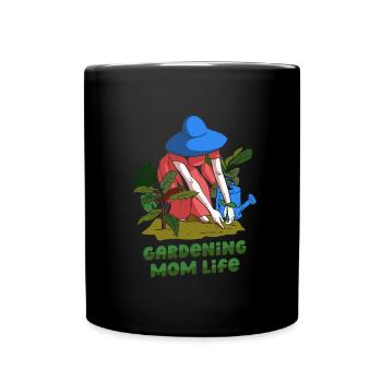 Jardinier amateur jardin maman - Mug uni - noir - Devant