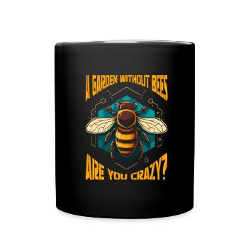Jardinier amateur jardin abeilles de jardin - Mug uni - noir - Devant