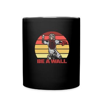 Softball Cool - Tasse einfarbig - Schwarz - Vorne