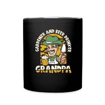 Hobby Gardener Garden Funny Garden Beer - Full Colour Mug - black - Front
