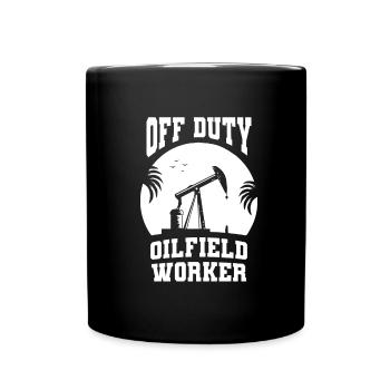 Oil Field Oil Rig - Full Colour Mug - black - Front