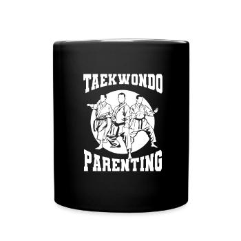Taekwondo Taekwondo Vater - Tasse einfarbig - Schwarz - Vorne