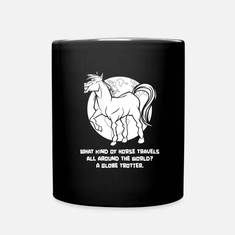 Horse Equestrian Endurance Riding - Full Colour Mug - black
