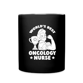 Krankenschwester Onkologische Krankenschwester - Tasse einfarbig - Schwarz - Vorne