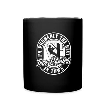 Baumpfleger Baumkletterer Arborist - Tasse einfarbig - Schwarz - Vorne