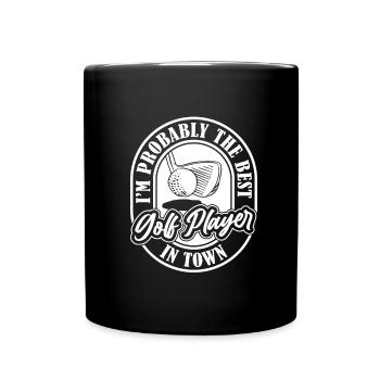 Golf Golfer Golfen - Tasse einfarbig - Schwarz - Vorne
