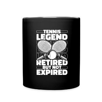Tennis in retirement - Full Colour Mug - black - Front
